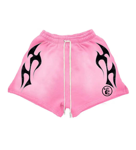 Hell⭐️ pink flame sweatshorts