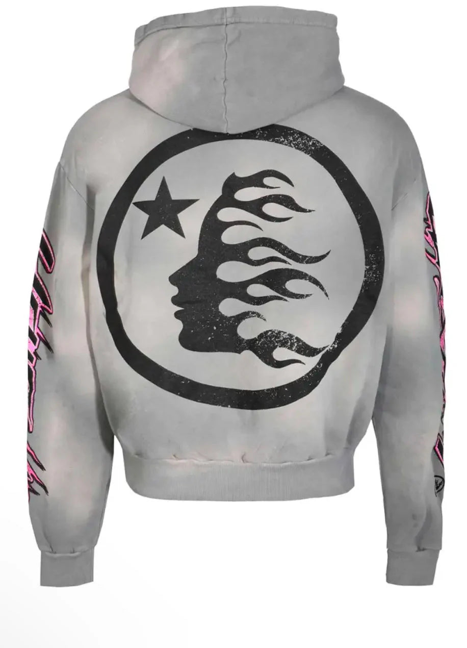Hell⭐️ grey/pink hoodie
